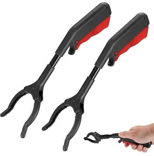 2 Pcs Short Litter Pickers Grabber Sticks, 29cm/11.4 Inch Helping Hand Grabbers for Disabled Grabber Stick for Disabled Adults Elderly, Pick Up Stick Grabber, Rubbish Picker Grabber Tool