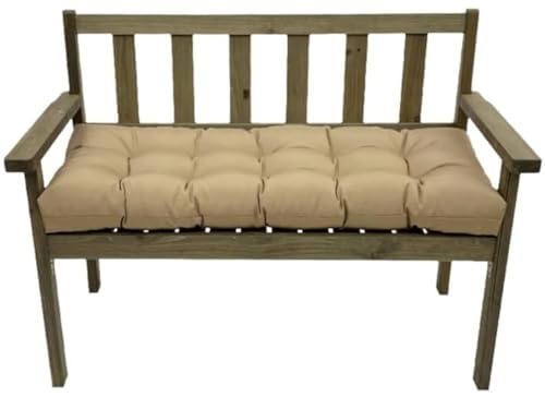 UWOBTN Cojín para Banco de Jardín Impermeable 130x50cm Interior/Exterior Cojines para Banco 2/3 Plazas Antideslizante Cojín para Asiento para Terraza Balcón Palet Comedor Columpios(Color2)