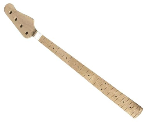 Professionell Gitarrhals Ofärdig 4 Strängad Elgitarr Bashals 21 Band Högerhänt Lönnträ Gör Det Själv Delar