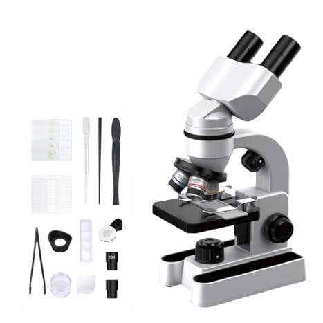 Microscopio Microscopio Compuesto estereoscópico Binocular con Aumento de 40-1600X, Ideal for niños, Estudiantes y educación en el hogar. Microscope