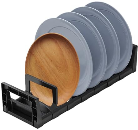 Generico Portapiatti - Organizzatore Per Scolapiatti Con Coperchio Per Pentole In Metallo Da 40x9 Cm, Supporto Portatile Per Coperchio Per Pentole In Metallo, Portapiatti Antiruggine, Organizzatore
