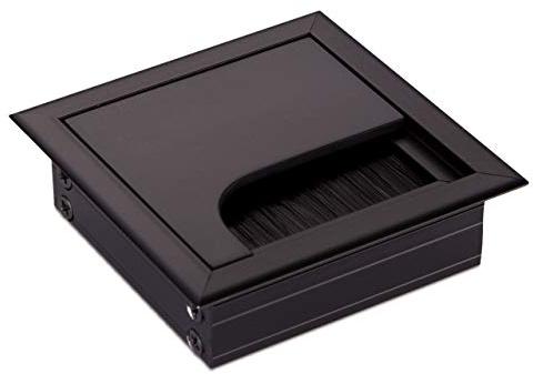 SO-TECH® Kabeldurchführung CAVO 80 x 80 mm eckig aus Aluminium schwarz eloxiert Kabeldurchlass