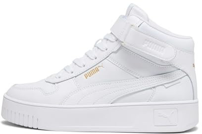 PUMA Damen Carina Street Mid Turnschuhe, White Gold, 41 EU