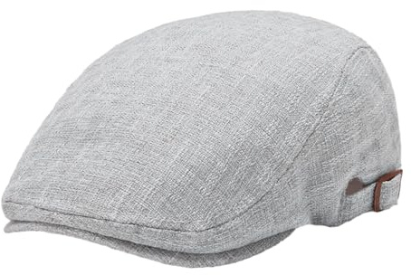 KeepSa Regolabile Lino Naturale Berretto Piatto Baschi Coppola Baschi - Baschi Scozzesi Cappello Flat cap Newsboy Gatsby Ivy Irlandese Cabbie Hat