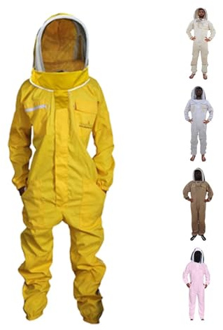 URBANSBEE Traje de Apicultura Algodón con sombrero elegante, Anti abeja protectora Beekeeping suit, Traje Apicultores de Chaqueta ropa para Profesional apicultor
