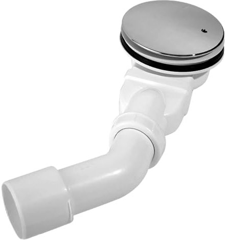 SopimusZ - Tubo di scarico per doccia, 90 mm, extra piatto, con sifone, scarico doccia, filtro per capelli e arco di scarico DN 40/50 mm, copertura cromata