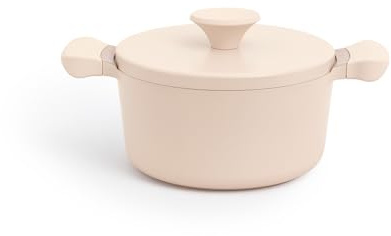 CREATE/POT STUDIO/Casserole en aluminium Ø20 cm avec revêtement céramique sable/Antiadhésive, design rétro, compatible avec tous types de cuisinières, résistante et durable, sans PFOA