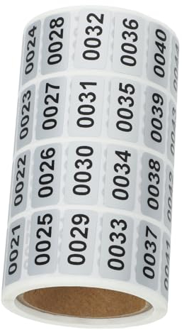 SEWACC Selbstklebende Nummernaufkleber Für Inventaranhänger Kleine Rechteckige Nummeretiketten Zum Organisieren Für Klassenzimmer Und Büro