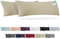 Barbons Seitenschläferkissen Bezug 40x145 2er Set – 165 g/m² Oeko-TEX Zertifiziert Kissenbezug Kopfkissenbezug 100% Jersey Baumwolle Kissenbezüge Kissenhülle mit Reißverschluss (40x145-Sand)