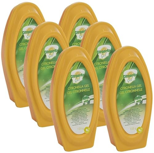 URBNLIVING 125g Citronella Gel Natural Mosquito & Fly Repellent - Safe for Kids & Pets, Long-Lasting Indoor/Outdoor Insect Protection