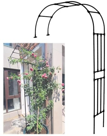 Treillis pour arche de jardin d'extérieur 60-300 cm, support en métal durable pour plantes grimpantes, support de plantes en demi-arc pour clématites, jasmin et flux, décoration de jardin