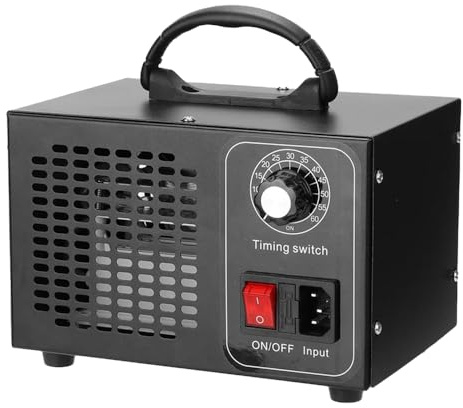 Generatore di ozono 60000 mg/h, purificatore d'aria portatile O3 ozono con timer, antiodore e rimozione di odori per camere, ufficio, garage, auto, fumo e animali domestici, appartamento