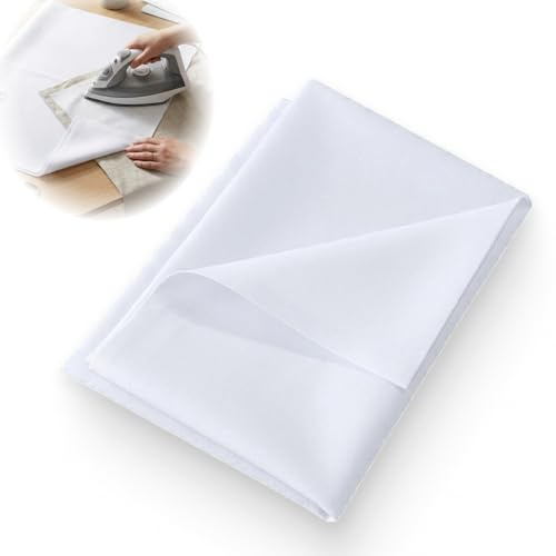 1 pieza para planchar 200 x 100 cm, entretela termoadhesiva blanca de grosor medio, para costura y manualidades, para reforzar y estabilizar, recortable