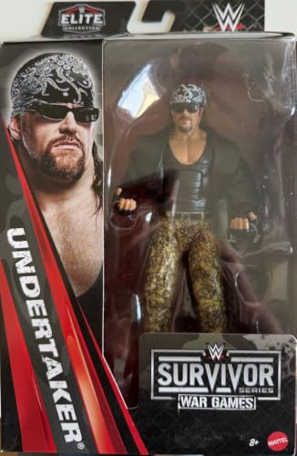 WWE Elite Collection Figurine Undertaker Survivor Series 2026 | 25 points d'articulation, sculpture de visage TrueFX, construction à la figure incluse, mains et accessoires supplémentaires
