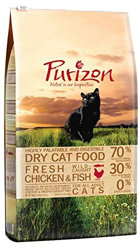 Purizon Premium-Trockenfutter für Katzen mit Huhn und Fisch (6,5 kg)