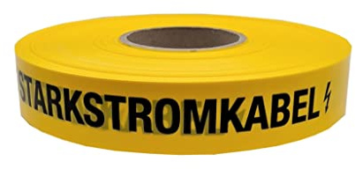 Bemango Trassenwarnband Achtung Starkstromkabel 250m Breite 40mm