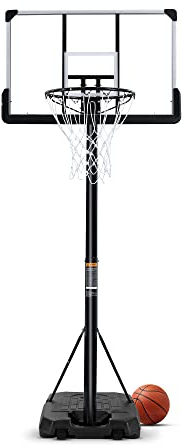 Basketballkorb Outdoor Basketballkorb 228-304cm Basketballanlage Standfuß Basketballständer mit Rollen für Jugendliche Erwachsene im Hinterhof/Innenbereich