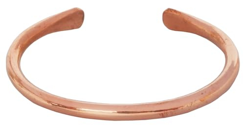 Touchstone Bracciale in rame stile tibetano, forgiato a mano con rame puro massiccio e di alto spessore., rame e ottone, Nessuna pietra preziosa