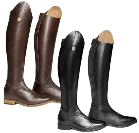 Bottes D'équitation pour Femmes Bottes De Cheval en Cuir PU Jusqu'au Genou Bottes D'équitation à Fermeture éclair Arrière pour Dames (Black,37)