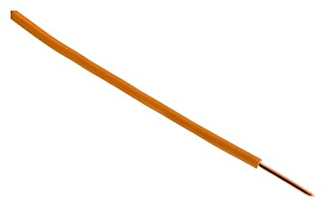 Zenitech - Câble d'Alimentation Électrique H07V-U 1,5 mm² - Conducteur Monobrin avec Isolant PVC - Usage Intérieur - Raccordements Résidentiels - Tension Nominale Jusqu'à 700V - 10 m - Orange