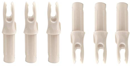 SHARROW 50pcs Pfeilnocke Pfeil Nocken Arrow Nocks Kunststoffnocke für ID 6.2mm Pfeilwelle Carbonpfeil End Zubehör (Weiß)