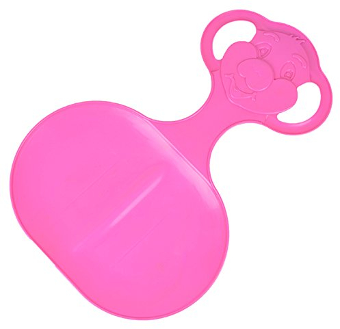 Schneerutscher für Kinder Schneeflitzer Poporutscher Rutschteller Wintersport (rosa)