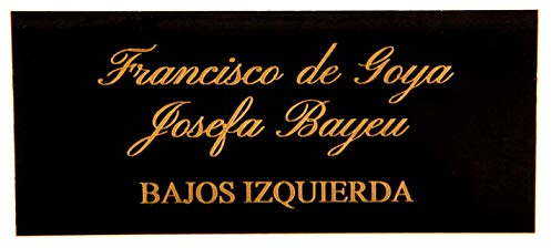 Placas Buzón de latón Negro y Grabado Dorado. Cinta autoadhesiva. Grosor 0,5mm y tamaño máximo 100x40mm.