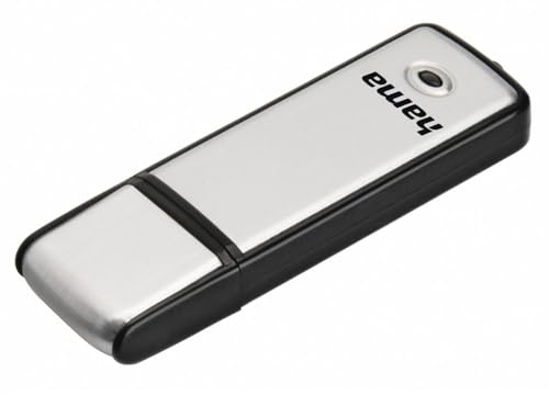 Hama USB-Stick USB 2.0, 16 GB, USB-A-Speicher mit 10 MB/s für Basisspeicher, Elegantes und kompaktes Design mit Schutzkappe, ideal für PC und Laptops, Schwarz und Silber