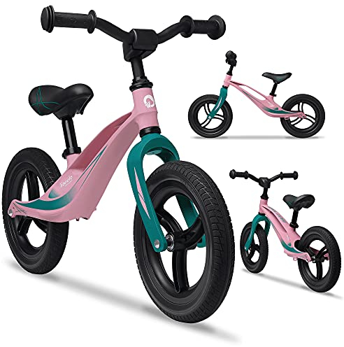 Lionelo Bart Tour Laufrad ab 2 Jahren bis 30 kg, Magnesiumrahmen, sportlicher Style, wartungsfreie PU 12 Laufräder, höhenverstellbarer Lenker und Sattel, langlebig und sehr leicht