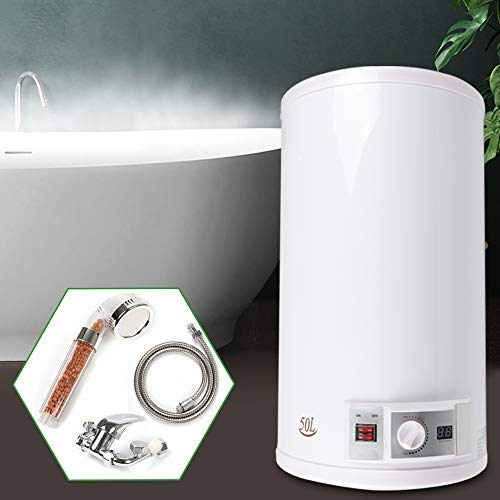 DSYOGX Caldera de agua caliente de 50 L, 2000 W, ahorro de energía, 50 L, para colgar en la pared, con válvula de seguridad