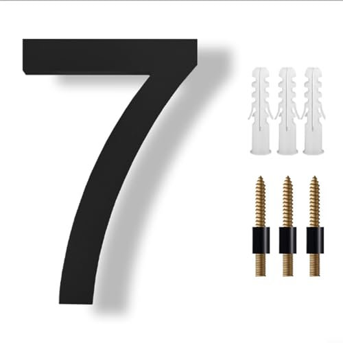 Einzigartige 3D schwimmende Hausnummer, modern und optisch ansprechend, perfekt für Häuser und Gärten (7)
