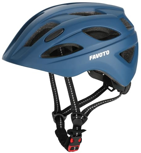 Favoto Kinder Fahrradhelm Leicht Kinderhelm - Kinderhelm Verstellbarer Helm für Jungen Mädchen Sicherheitsschutz Blau S