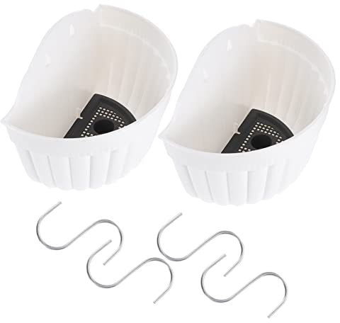 TOBBOMEY Tenedor De Flores Colgantes Semicirculares Semicirculares 2pcs Pote De Flores De Suspensión para El Hogar con Ganchos