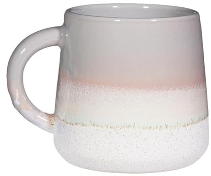Lescale Furnishings Mojave Glaze Stoneware Mug – 360ml Ceramic Coffee Mug with Reactive Ombre Glaze – Dishwasher & Microwave Safe (Grey)