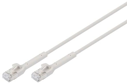 DIGITUS LAN Kabel Cat 6A – 0,3 m – 1 Stück – 10 Gbps – biegsamer Stecker – Slim Version AWG 32-7 – RJ45 Netzwerkkabel – F-FTP – PoE+ – LSZH – Kompatibel zu Cat7, Cat6, Cat5e – Grau