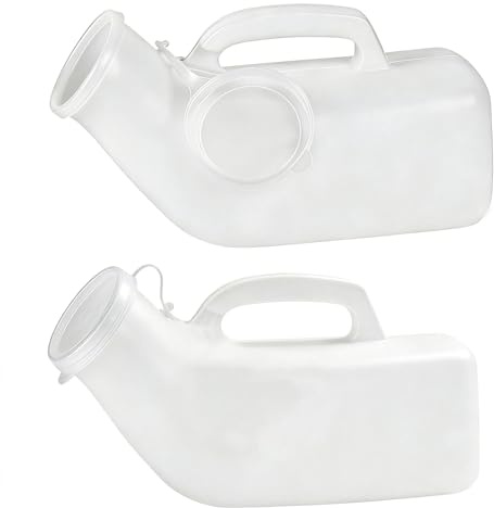 LONGERSIZHAN 2Stück Urinflasche Männer 1200ml, tragbar, für Reisen/Camping