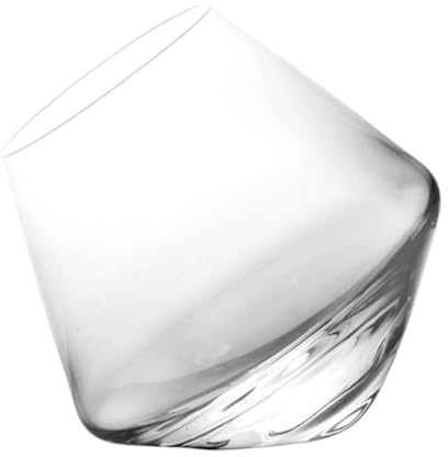 FOMIYES Verre à Whisky en Cristal 300 Ml, Coupe Bourbon Anti-renversement, Tasse de Bar Élégante pour Dégustation de Vin et Vodka, Verre à Whisky Tumbler Stable et Léger pour Maison et