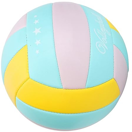 Asixxsix Volleybollträningsutrustning, Hög Elasticitet Lätt PVC Storlek 5 Volleyboll, Beachvolleyboll med Speciell Luftmunstyckesdesign för Utomhusspel och Träning Inomhus