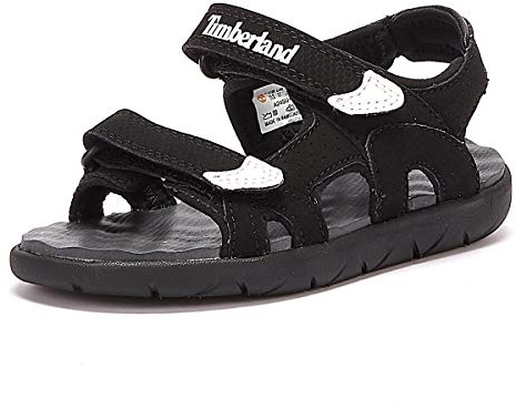 Timberland Perkins Row 2-strap, Unisex-Kinder Peeptoe Sandalen, Schwarz (Nero (Jet Black) Tb0a24t60151), 40 EU