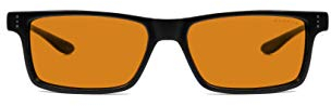 Gunnar Gaming and Computer Eyewear | Vertex, Frame Colour: Onyx, Amber MAX Tint (98% Blue Light Protection & 100% UV Light) | Blue Light Blocking Glasses | Patented lens | Reduce eye strain & dryness