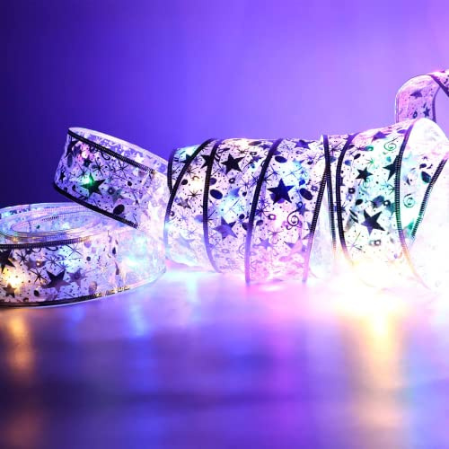 Luces de hadas con cinta led brillante, cinta de Navidad, 16 ft/ 5 m, guirnalda luminosa para árbol de Navidad, decoración de Año Nuevo, fiesta, boda, decoraciones de Navidad, exterior, interior