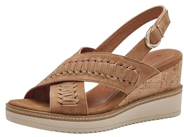 Tamaris Donna 1-28213-42, Sandali con Zeppa, Marrone Chiaro, 37 EU