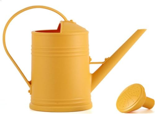 Youning Gießkanne 2L Garten Giesskanne Klein Gießkanne Zimmerpflanzen Blumengießkanne Wasserkannen mit Abnehmbarer Brause Kunststoff Gartengießkanne Pflanzengießkanne für Innen und Außen (Gelb)