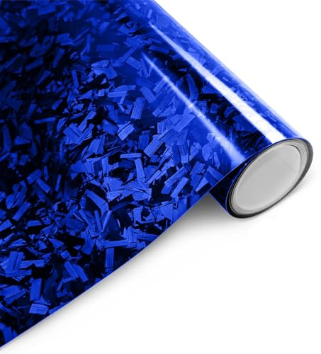 Covering Voiture Forgé,Bleu Covering Carbone 150 * 30cm,Arespark Film Autocollant Adhésif,Carbone de Vinyle,Autocollant Imperméable pour Autos & Motos