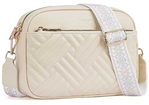 Roulens Bolsos Bandolera Para Mujer con Cuero PU,Bolso Pequeño Bandolera para Damas Mujeres con Correa Ancha Ajustable Y ExtraíBle