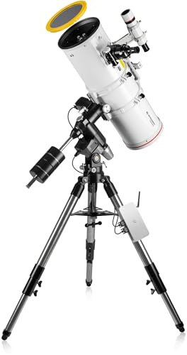 Bresser Messier NT203s/800 EXOS-2 PMC-Eight Goto Teleskop-Set, 203 mm Öffnung, 800 mm Brennweite, f/3.9, Sonnenfilter, WLAN, App