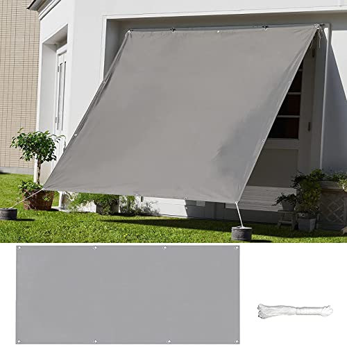 Outdoor Garden Patio Party Yard Prato 3 x 7 m grigio chiaro ombra vela baldacchino con protezione UV resistente all'acqua Vela da giardino 22440
