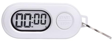 Jvjggag Cronometro con cronometro, contatore del, orologio digitale portatile con conto alla rovescia con schermo LCD, formato tascabile, leggero, per esterni, aula, palestra, cucina