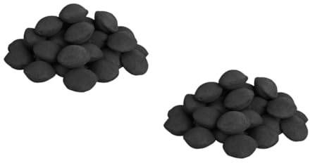 TOYANDONA 2 Paquetes BarbQ Tool Carbon carbón orgánico cámping Accesorios para Asar a la Parrilla briqueta de Barbacoa Parrilla portatil de Carbon Mezcla de carbón de bambú Negro