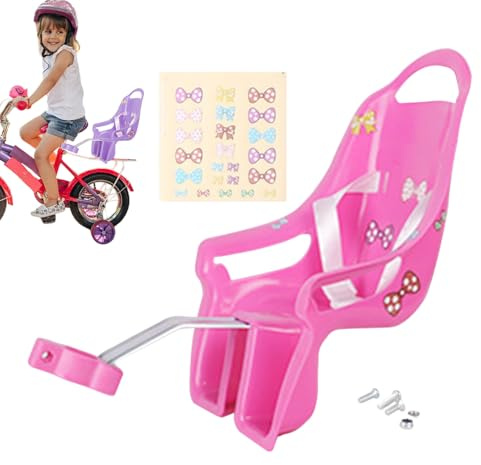 Siège de - Siège de vélo de pour vélo pour filles | Chaise jouet décorative avec autocollants, porte-enfant pour vélos, porte-vélos pour , selle de marionnette, accessoires de